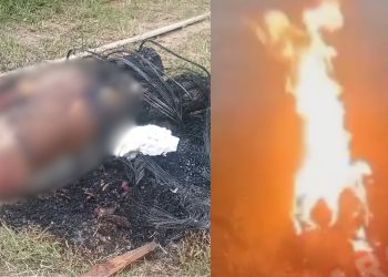 Tronco humano é achado em chamas em pleno domingo no Jorge Teixeira