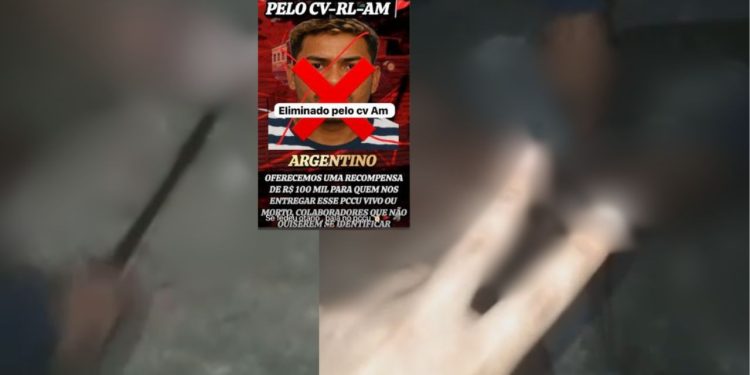 Vídeo bizarro mostra CV esqu4rtejando 'Argentino' em Manaus: 'Tira o coração'