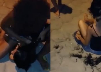 'Talarica' é humilhada e tem cabelo cortado na tesoura pela vizinha: "piranh4"