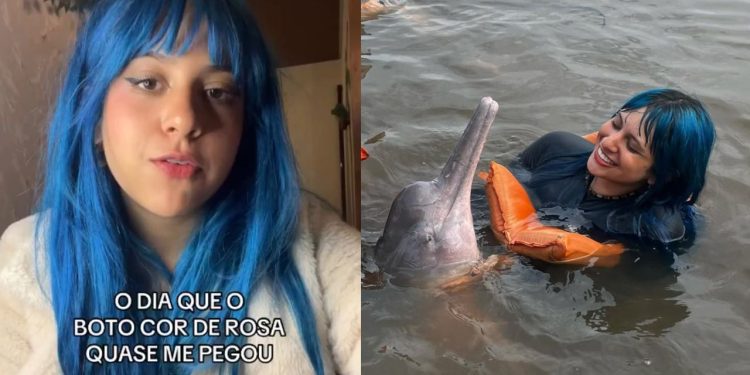 “Queria me jogar no rio”: influenciadora diz ter sido encantada pelo boto-cor-de-rosa na Amazônia