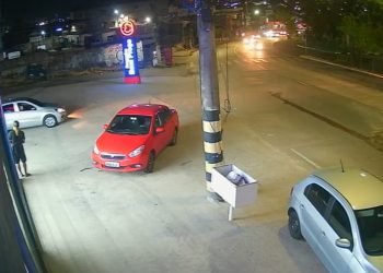 Assaltou drogaria e pegou tiro ao tentar fugir da polícia no Crespo. Veja o vídeo