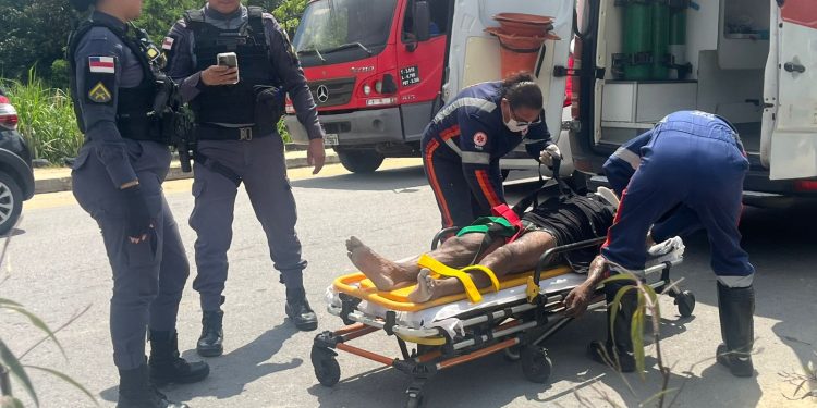 Pegou chuva de “cacete” após tentar furtar casa na Cidade nova; ficou todo arrebentado