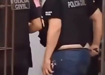 Veja: Delegado chama atenção ao aparecer de calcinha durante operação