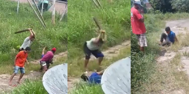 “Vai matar ele”: População de Maués se revolta e quebra bandido na porrad4; veja o vídeo