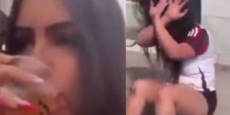 Vídeo: Depois de filmar traficante no baile, mulher é punida com socos: ‘nunca mais vou fazer’
