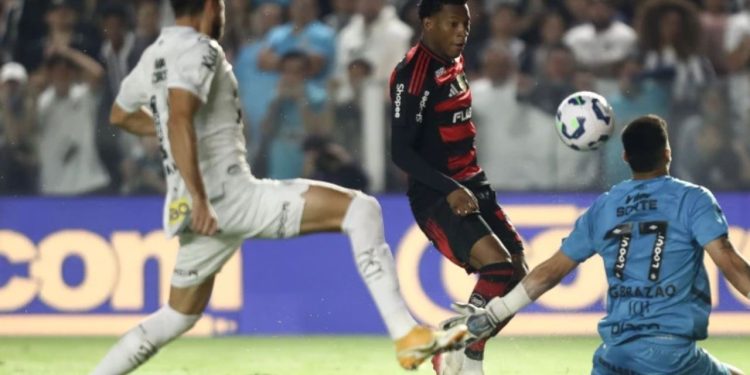 Flamengo leva gol no fim e perde para o Santos 