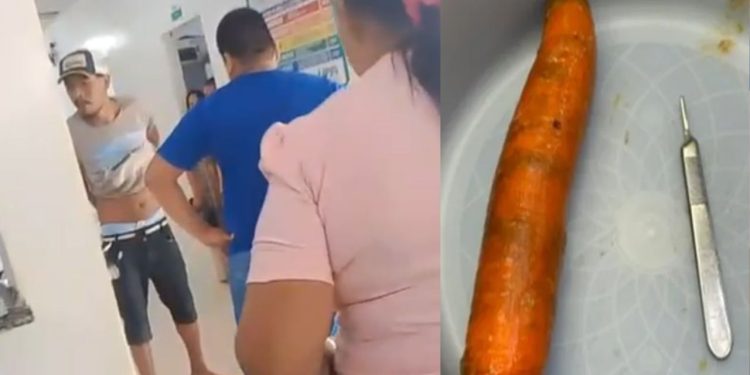 paraense corre para a UPA após ficar com cenoura presa no 'fiofó'