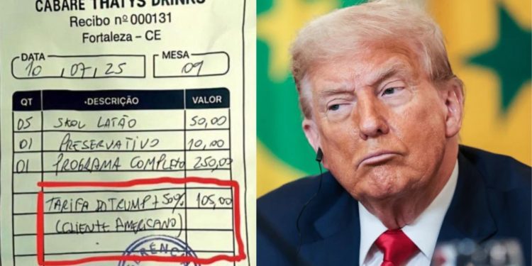 ‘Taxas recíprocas’? Cabaré de cearense cobra tarifa de 50% por programa a turista americano