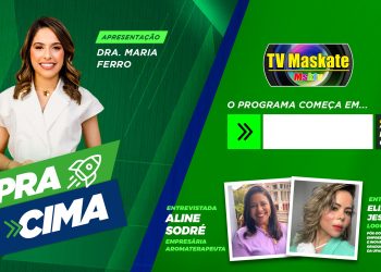 Aline Sodré e Elizângela Jesus no programa Pra Cima