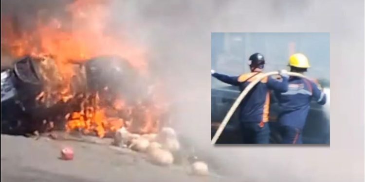 CARBONIZADO: Homem morre queimado após explosão de moto no Distrito