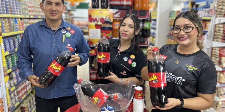 Supermercado LJ promovendo promoção Dia Dos Pais FLESH COLA