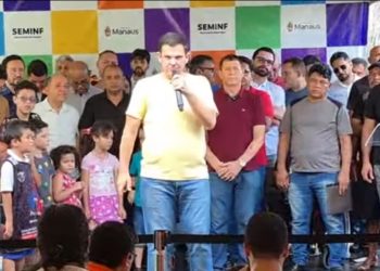 Ordem de serviço para reforma da praça do Jardim Petrópolis