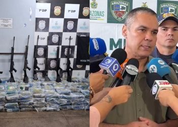 PM Apreende Fuzis e 500kg de drogas em  Operação no Bairro Educandos