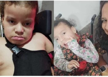 Mãe cata latinhas para pagar remédios para filha com paralisia cerebral
