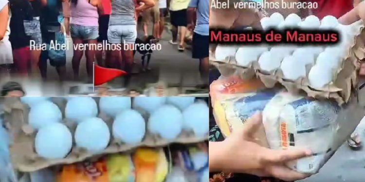 Suposta distribuição de cestas básicas do CV gera polêmica em Manaus