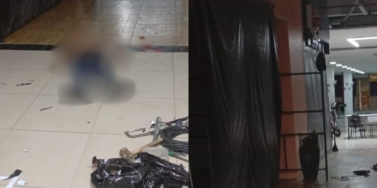 Ao passar mal, trabalhador cai de andaime e morre dentro de shopping em Manaus