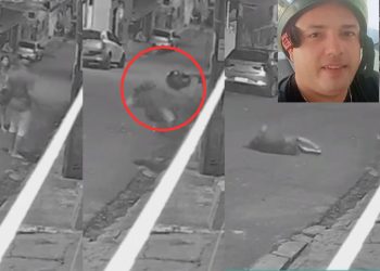 GRAVE: Mulher leva ‘capacetada’ do ex no Alvorada, fratura a coluna e fica jogada na rua; VÍDEO