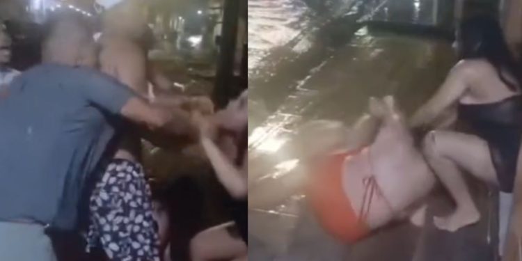 boazudas ficam quase nu4 brigando em adega no Mauazinho: "Dá-lhe soco"