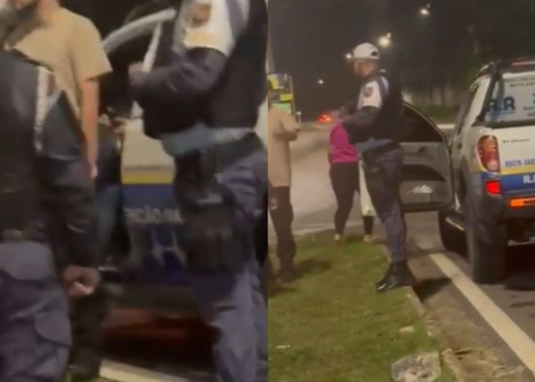 Mulher segue marido e flagra ele com amante durante blitz em Manaus