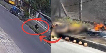 Câmera mostra momento que motociclista morre carbonizado em acidente no Distrito