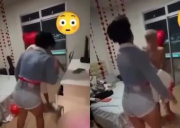 Mãe dá tapas no filho por fazer surpresa de namoro com o próprio primo