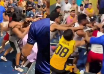 Vídeo mostra pancadaria durante torneio de ‘gaymada’ em Manaus