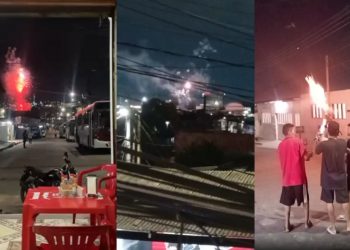 Vídeos: Foguetório é registrado em vários bairros de Manaus