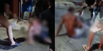 Vídeo mostra fúria da população linchando assaltante até a morte no bairro Raiz