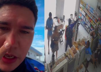 Motoboy tem nariz cortado após discussão com dono de padaria em Manaus