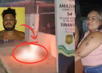 Preso queimado vivo matou a esposa a facadas e feriu a enteada de 8 anos em Tonantins