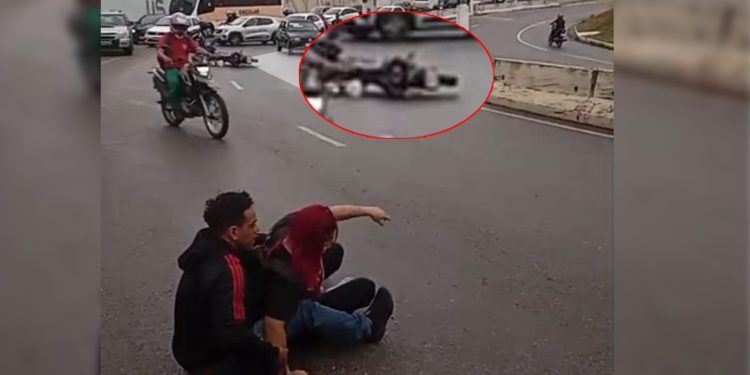 Cuidado! Mancha de óleo causa acidentes na estrada do aeroporto