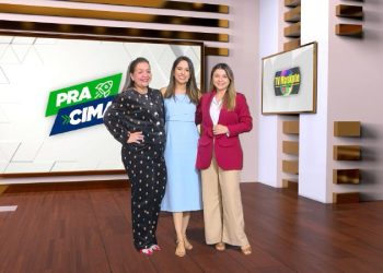 Marcela Viana e Mauryen Oliveira no programa Pra Cima