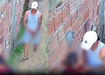 Câmera filma tarado abordando adolescente com a 'bimba' para fora em Manaus