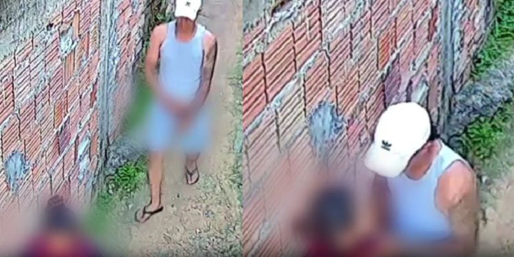 Câmera filma tarado abordando adolescente com a 'bimba' para fora em Manaus