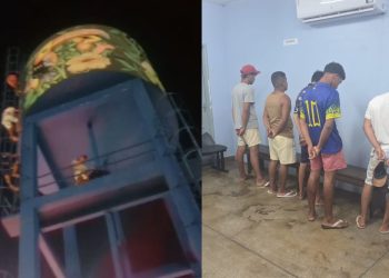 Vídeo: Jovens são flagrados ‘cagand0’ em caixa d’agua de uso comunitário em Manacapuru
