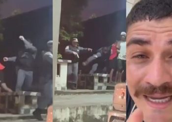 "Fiz meu trabalho", diz PM flagrado batendo em jovem durante abordagem em Itacoatiara; VÍDEO