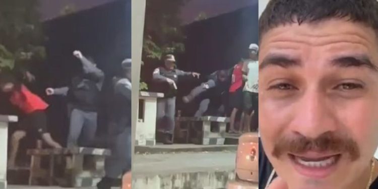 "Fiz meu trabalho", diz PM flagrado batendo em jovem durante abordagem em Itacoatiara; VÍDEO