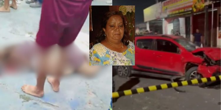 No Canaranas, mulher de 55 anos morre atropelada por carro que perseguia moto