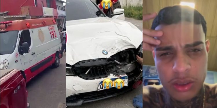 Em Manaus, rapaz empresta BMW de influenciador e provoca acidente com adolescentes
