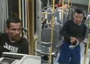 Procurados: Vídeo mostra dupla assaltando linha 359 em Manaus