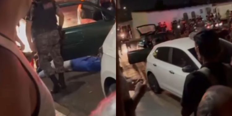 Perseguição policial termina em acidente e dois presos. VEJA O VÍDEO