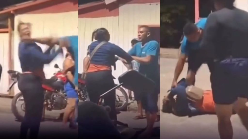 Ninguém fez nada? Vídeo mostra 'valentão' dando socos e chutes em mulher no Amazonas