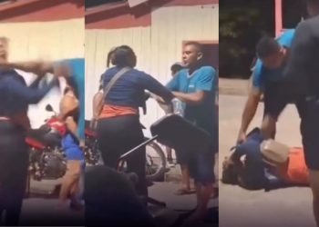 Ninguém fez nada? Vídeo mostra 'valentão' dando socos e chutes em mulher no Amazonas
