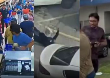 Veja o vídeo que mostra bancário atropelando e tentando matar agente de trânsito em Manaus