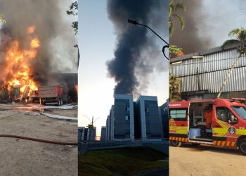 Madrugada de fogo: oficina é consumida por chamas na zona oeste de Manaus
