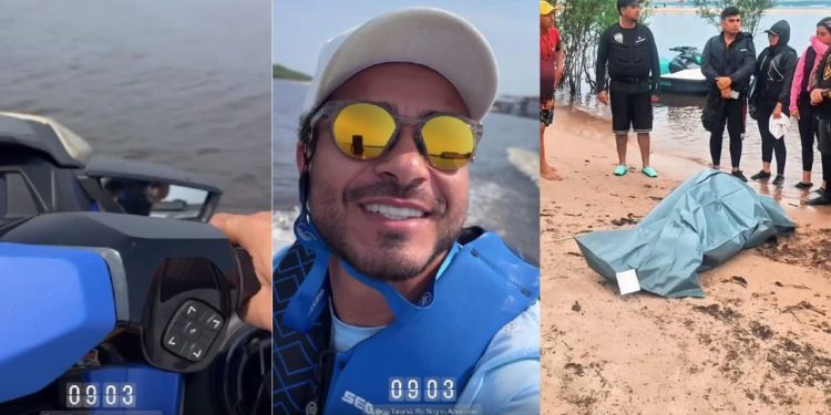Antes de morrer afogado em Iranduba, homem gravou vídeo sorrindo no jet ski: “Que saudade”; vídeo