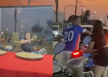 "Estão me batendo": mulher surta em Parintins e sai acusando pessoas de agressão; VÍDEO