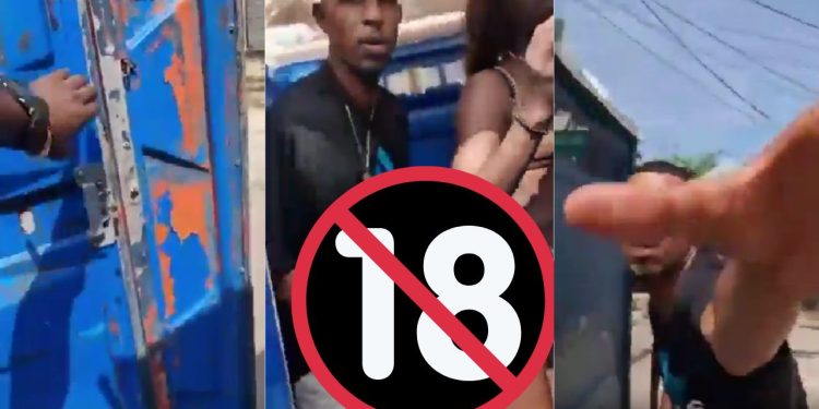 Na favela, jovem não se aguenta e é pego em banheiro químico com trans