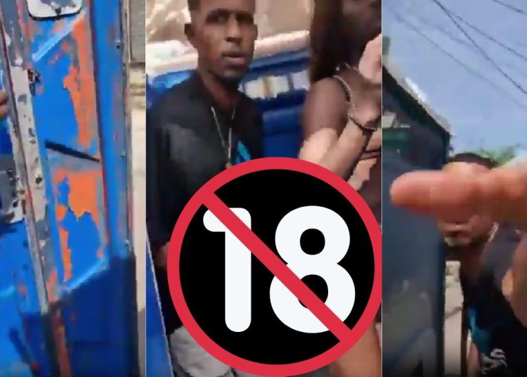 Na favela, jovem não se aguenta e é pego em banheiro químico com trans