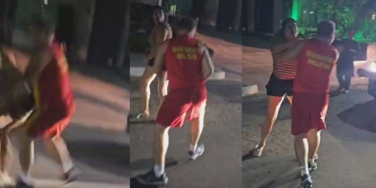 Vídeo mostra tenente do Corpo de Bombeiros agredindo moradora em condomínio de luxo em Manaus